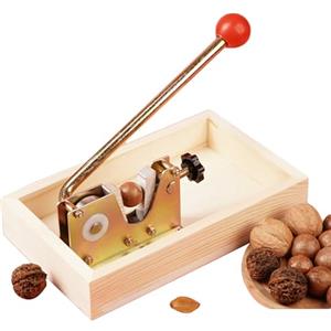 YASHANG Noce Schiaccianoci Cracker Di Conchiglie Apri Di Macadamia, Shelling Machine Manico In Metallo Resistente E Organizzatore In Legno Per Nocciole, Noci Del Brasile, Mandorle, Noci Pecan, Noci