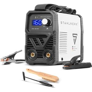 STAHLWERK Saldatrice ad elettrodo ARC 160 MD - MMA fino a 160 A, uso flessibile senza gas, compatta & leggera, espandibile TIG DC, Hotstart, Anti-Stick, Smart Cooling