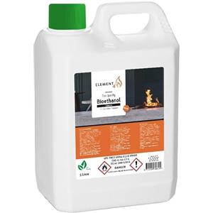 Element4 Bioetanolo 5 litri inodore - bioetanolo di alta qualità, 96,6% - adatto per tutti i camini a etanolo (Bio etanolo camino interno e bioetanolo - durata ottimale