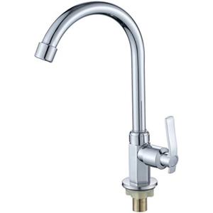 SPORTARC Rubinetto solo acqua fredda Rubinetti per lavello da cucina con beccuccio girevole a per 360 ° senza piombo maniglia singola in acciaio rubinetto per montaggio a ponte per cucina all'aperto giardino