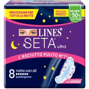 FATER FEMCARE Lines Seta Ultra Assorbente con Ali Notte 8 pezzi