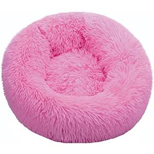 Lukery Cuccia per Cani Cuccia per Gatti, Cuscino Rotondo in Peluche Morbido Lavabile Letto Peluche Antistress Ciambella
