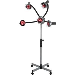 Eieblek Cuffia da parrucchiere, a 5 teste a infrarossi, da salone con supporto, 220 V, 750 W, altezza regolabile 112 - 136 cm, 40 - 80 °C