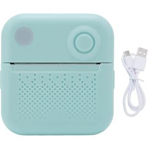 YUKOFE Stampante termica portatile ricaricabile per stampante fotografica integrata da 1200 mAh, batteria ciano, applicabile all'ufficio a casa
