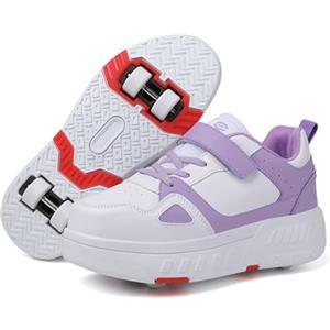 Mateju Scarpe con Rotelle Bambino Bambina Scarpe da Skateboard,Scarpe Sportive con 4 Ruote Retrattili, SneakerScarpe da Ginnastica da Pattini con Ruote per Bambini Adulti