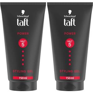 TAFT Schwarzkopf Taft-Gel Power (150 ml), gel per capelli fino a 48 ore, delicato su capelli e cuoio capelluto, vegano, gel (Confezione da 2)