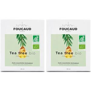 FOUCAUD | Tea Tree Oil | Olio Essenziale | BIOLOGICO | 100% Naturale 100% Puro | Contro Acne e Brufoli | Roll on Incluso | Prurito | Igiene Orale |10 ml | Aromaterapia | Marca Francese Nata nel 1946