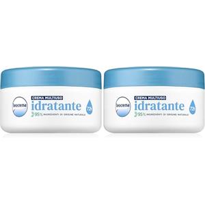 Leocrema, Crema Corpo Viso e Mani Idratante, con Aloe ed Estratto di Avena, Ottima per Tutta la Famiglia, 72 ore di Idratazione Intensa, 200ml (Confezione da 2)