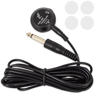 MUZTOP Pickup per chitarra con controllo del volume, pickup piezoelettrico, microfono a contatto, trasduttore, per chitarra acustica, violino, mandolino, ukulele, banjo, violoncello, Kalimba, arpa e