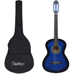 vidaXL Chitarra Classica Blu 4/4 per Principianti con Custodia Inclusa