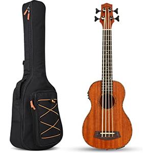 Batking UBass Ukulele basso elettrico, basso ukulele baritono da 76 cm, ukulele basso acustico elettrico con borsa da concerto