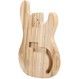 Miskall Corpo del basso Canna per chitarra incompiuta Parti per chitarra elettrica fai-da-te Accessori Materiale in acero Colore legno
