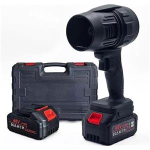 Generico Soffiatore a Batteria, Mini Soffiatore per Foglie con Turbocompressore, Velocità dell'Aria fino a 126 km/h, Dotato di 2 Batterie da 48V 3000 mAh, Ideale per la Cura e la Manutenzione del Giardino