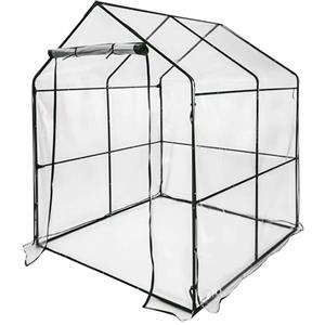 ESTO Serra da Balcone da Giardino, Corpo in Policarbonato e Telo in PVC Trasparente, Adatto per Colture Invernali, Copertura per Piante e Fiori (Casetta)