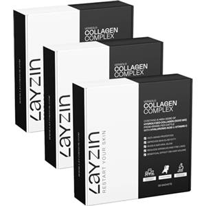 LAYZIN Polvere di Collagene Anti-Aging con Verisol, Acido Ialuronico e Vitamina C - 450 g per Pelle, Capelli e Unghie