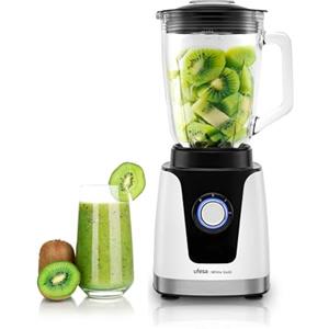 Ufesa White Gold Frullatore da Tavolo, Potenza 1500W, Caraffa in Vetro 1,5L, Regolatore di Velocità con luce LED, Tritaghiaccio, 6 Lame Estraibili in Acciaio Inossidabile, 2 Velocità + TURBO