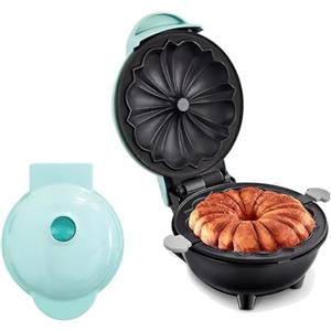 Generic Mini Macchina per Torte Elettrica, Macchina per Ciambelle da 350 W con Rivestimento Antiaderente, Macchina per Waffle da Banco per Uso Domestico per Colazione Dessert Utensili da Pasticceria