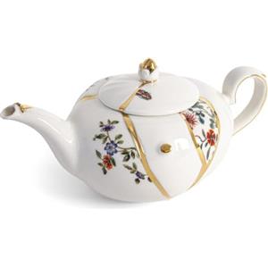 Seletti Teiera Kintsugi in porcellana e oro
