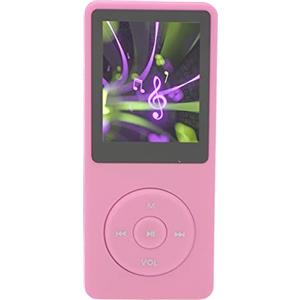 Elprico Lettore MP3 con radio FM e registratore vocale, lettore MP4 da 8 GB Supporta fino a 64 GB, riproduzione di 30 ore, lettore musicale MP3 sportivo (rosa)