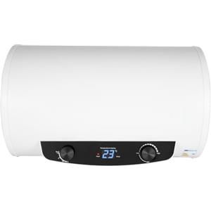 Loobiiny Scaldabagno istantaneo elettrico orizzontale 35L - 2000W con rubinetto, doccietta, display digitale, palloncino d'acqua calda da parete per bagno, cucina, appartamento