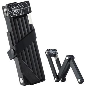 Lagomloot Lucchetto pieghevole per bicicletta, 670 mm, catena antifurto in acciaio inox con rivestimento in PP resistente alle intemperie, sicurezza portatile per bici e moto elettriche