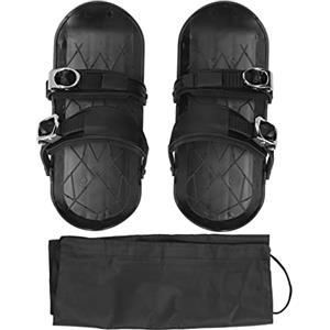 JUANQIAPAS Mini pattini da sci corti sottili da pattinaggio da attaccare agli scarponi da sci scarpe invernali per sci all'aperto nero taglia unica