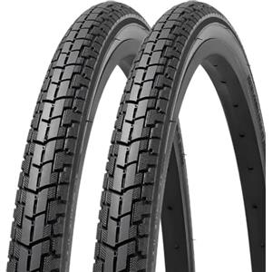ECOVELO 2 COPERTURE 24 X 1 3/8 (37-540) COPPIA COPERTONI GOMME PER CARROZZINA DISABILI BICICLETTA BAMBINO CITY BIKE