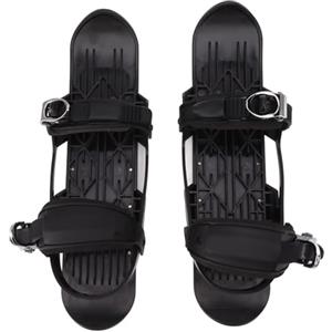 VGEBY Mini Pattini da Sci Corti, Sci Corti Regolabili in Lega di Alluminio per Snowboard con Scorrimento Bidirezionale e Scivolo All'Indietro, Misura Unica per US 6-13 EU35-47
