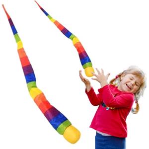 Genérico Palla con coda, palline aquiloni per sport e giochi, giocattoli interattivi sensoriali per lanciare e catturare all'aperto per bambini e ragazze