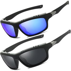 Perfectmiaoxuan Occhiali da sole polarizzati per uomo donna ciclismo montagna trekking guida pesca arrampicata sportivi cordino Notturna Antiriflesso Guida