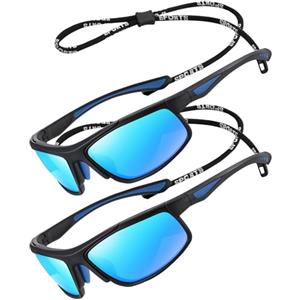 Perfectmiaoxuan Occhiali da sole polarizzati per uomo donna ciclismo montagna trekking guida pesca arrampicata sportivi cordino Notturna Antiriflesso Guida