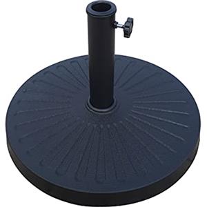 Yellowshop - Base Ombrellone Circle da Esterno Pesante Resina 14 kg, Diametro 49 cm, Altezza 32 cm, Supporto per Ombrelloni da Giardino, Terrazza o Balcone, Nero Opaco