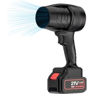 Generic Soffiatore per foglie a batteria - aspirapolvere elettrico e aspirapolvere da giardino, potente soffiatore industriale con funzione turbocompressore, per case, giardini, terrazze, garage e aree estern