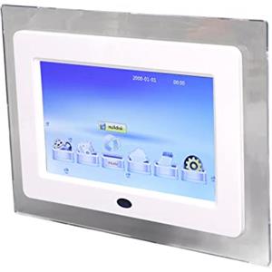 Plyisty Smart Digital Photo Frame con più Funzioni Facile Navigazione e Riproduzione di Immagini, Frame di Foto Digitale a Schermo HD 7in White (Spina europea)