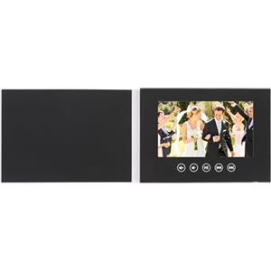 Jectse Carta di Auguri Video, Risoluzione HD 720p, Brochure Personalizzata per lo Schermo LCD, Memoria di 128 M, Batteria da 500 MAh, Adesivi da 1 Pacchetto, Design Compatto, (5 pollici)