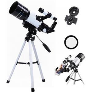 Kuisoe Seestar S50 - Telescopio telescopico per bambini, apertura 70 mm, con supporto per cellulare, rivestimento Baader + clip per telefono, regalo per bambini, per tenere lontano i bambini dai dispositivi