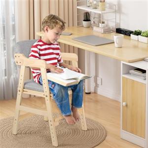 OHMG Sedia alta evolutiva in legno naturale Sit Up 3 altezza regolabile, da 6 mesi a 10 anni fino a 50 kg, sedia per bambini resistente di sicurezza, legno naturale, bambini e adulti