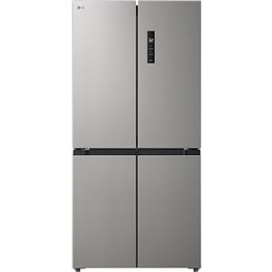 LG GMM41MSBEM Frigorifero 4 Porte Slim, Capacità 474L, Total No Frost con Multi Air Flow, Cassetto Zero Gradi Convertibile Fresh Switch, Ripiani in Vetro Temperato, Illuminazione LED, Classe E, Silver