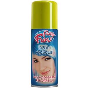 Virsus 1 bomboletta Spray da 100 ml di Colore Giallo temporaneo per Capelli, colora i Tuoi Capelli per Feste Party e Eventi sia per Bambini e Ragazzi lacca Colorata Gialla - F