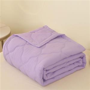 DOTBUY-SHOP Copriletto Trapuntato Matrimoniale Singolo, Trapuntino Coperta Estivo Primaverile Autunno Trapunta Coperta Leggera per Camera da Letto (Viola Chiaro,150x200cm)