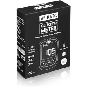 Be Keto GluKeto Meter - misuratore di glucometro e chetometro (kit di avviamento)