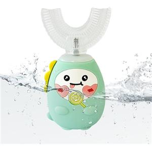 Generico Spazzolino Da Denti Bambini A Forma Di U | Spazzolino Elettrico a 3 Modalità per Bocca con Timer - Strumento Di Pulizia Denti Per Bambini | Per e Ragazzi Ideale per Casa Viaggio Scuola e Dormi