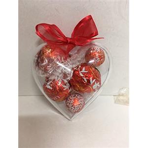 Dolce idea Composizione Artigianale San Valentino Cuore in Plex con cioccolatini lindt assortiti.