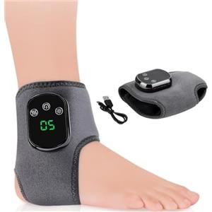PRIMEGA Massaggiatore per caviglia - Compressione, Calore & Micro-Vibrazioni | Allevia Neuropatia, Intorpidimento & Gonfiore | Migliora la Circolazione | Per Uso Domestico & Post-Sport | Per Diabetici
