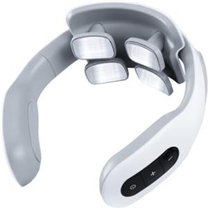 WOLWES Massaggiatore Collo Intelligente,Massaggio alle quattro teste,Impulso Elettrico Massaggiatore Cervicale,Massaggiatore per Collo Portatile Intelligente,Regalo per Uomo Donna A