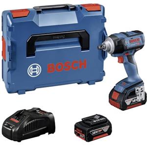 Bosch Professional 06019D8202 Avvitatore a Massa Battente a Batteria GDS 18 V-300, Coppia di Serraggio: Fino a 300 NM, in Valigietta, 18 V, Blu