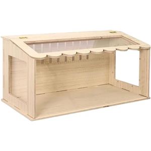 KESOTO Gabbia per L'allevamento di Quaglie, Pollaio, Nido per Criceti, Incubatrice, Robusta Gabbia in Legno per Criceti, Custodia per L'allevamento D, 40cmx30cmx30cm