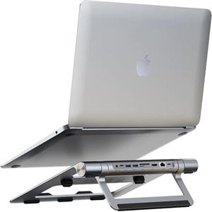 Techly 368314 Docking Station USB-C™ 9 in 1 Hub USB3.2 Stand per Notebook Pieghevole Silver