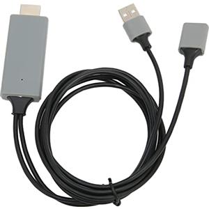 Yunseity Cavo per Proiettore da Smartphone a HDMI, Adattatore per Mirroring da Telefono a TV 1080P, Cavo per Collegare Il Telefono alla TV, per Android, iOS, per (Nero)