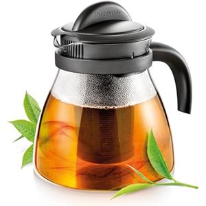 Tescoma 647110.44 Montecarlo Infusiera, Vetro borosilicato/Plastica di qualità, Nero/Trasparente, 1,5 l